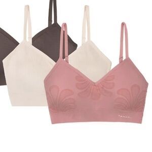 XL Tahari 2-Pack Seamless Bralettes in Rose & Ivory Wireless Sleep or Lounge bra